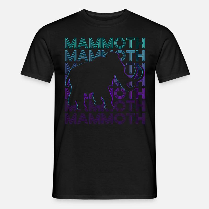 Mammut Elefant Retro - Männer T-Shirt - Schwarz