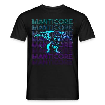 Mantikor Persische Mythologie Antike - Männer T-Shirt - Schwarz - Vorne - AI Model Male 178 light (178cm)
