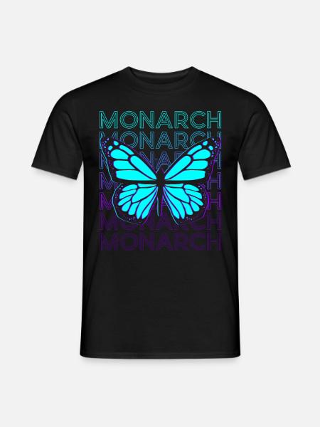 Monarque Papillon Rétro - T-shirt homme - noir