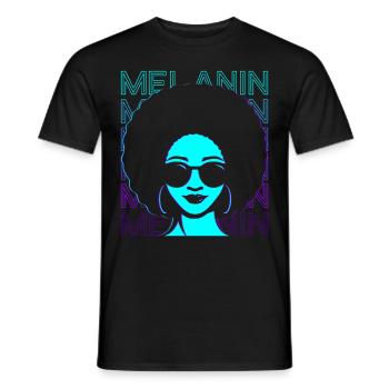 Melanin Schwarzer Stolz Schwarze Geschichte Retro - Männer T-Shirt - Schwarz - Vorne - AI Model Male 178 light (178cm)