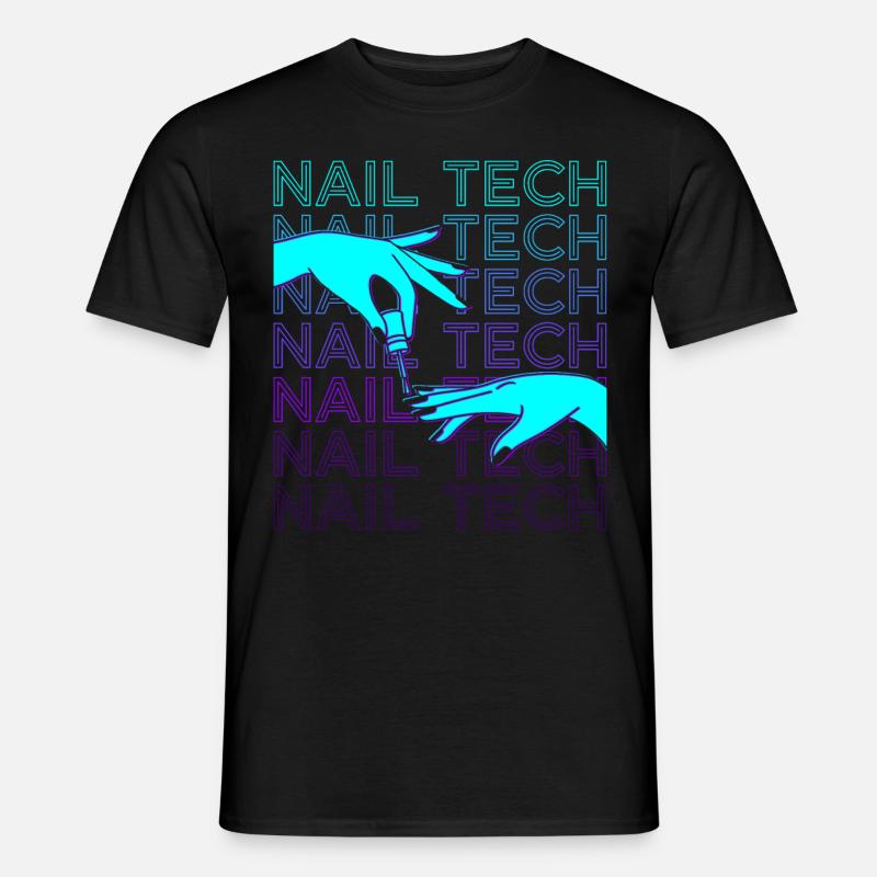 Nail Tech Nageltechniker Manikürist Retro - Männer T-Shirt - Schwarz