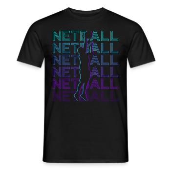 Netzballspieler Retro - Männer T-Shirt - Schwarz - Vorne - AI Model Male 178 light (178cm)