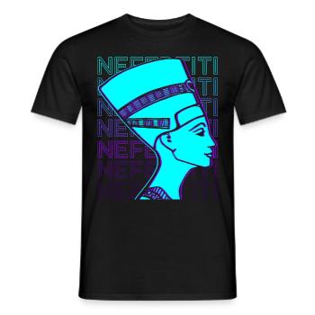 Nofretete Ägyptische Königin Altes Ägypten Retro - Männer T-Shirt - Schwarz - Vorne - AI Model Male 178 light (178cm)