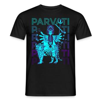 Parvati Hindu-Göttin Hindu-Mythologie - Männer T-Shirt - Schwarz - Vorne - AI Model Male 178 light (178cm)