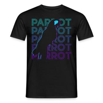 Parrot Retro - Men's T-Shirt - black - Front - AI Model Male 178 light (178cm)