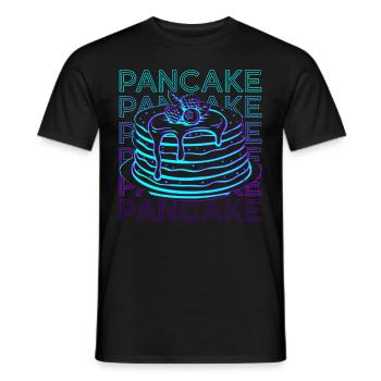 Pfannkuchen Retro - Männer T-Shirt - Schwarz - Vorne - AI Model Male 178 light (178cm)
