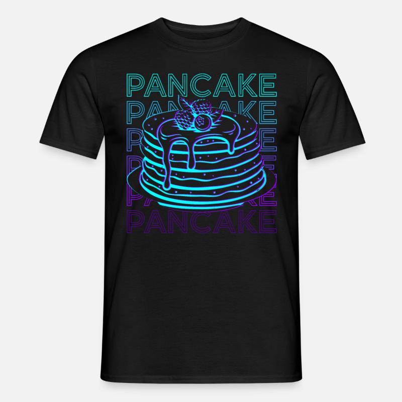 Pfannkuchen Retro - Männer T-Shirt - Schwarz