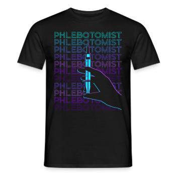 Phlebotomist Phlebotomie Retro - Männer T-Shirt - Schwarz - Vorne - AI Model Male 178 light (178cm)