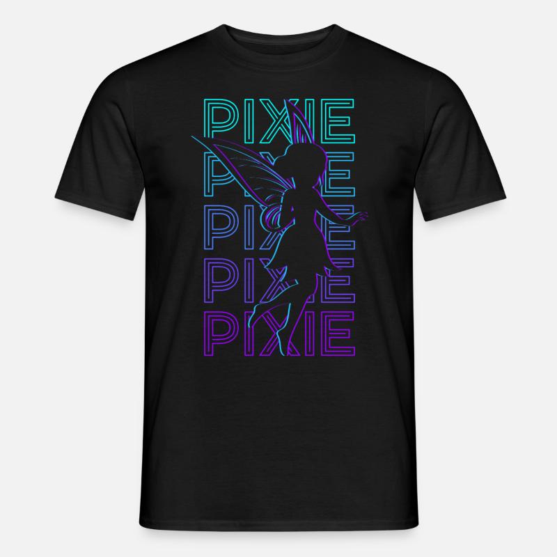 Pixie Fée Rétro - T-shirt homme - noir
