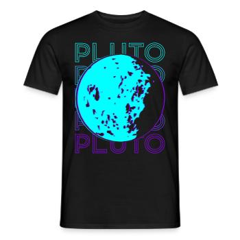 Pluto Retro - Men's T-Shirt - black - Front - AI Model Male 178 light (178cm)