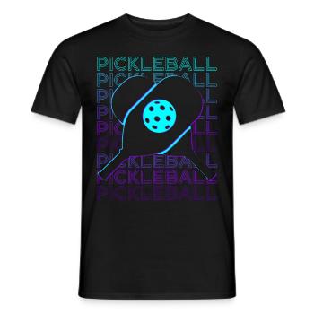 Pickleball Spieler Retro - Männer T-Shirt - Schwarz - Vorne - AI Model Male 178 light (178cm)
