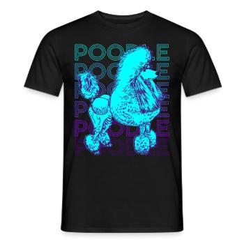 Caniche Rétro - T-shirt homme - noir - Devant - AI Model Male 178 light (178cm)