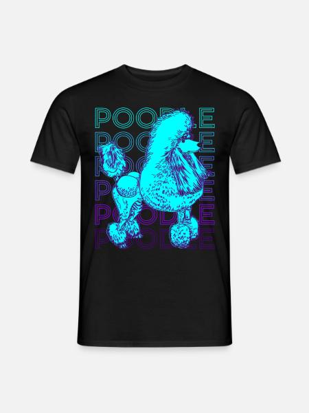 Poodle Retro - Men's T-Shirt - black