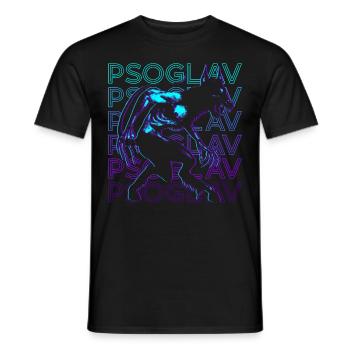 Psoglav Slavic Mythology Retro - Men's T-Shirt - black - Front - AI Model Male 178 light (178cm)