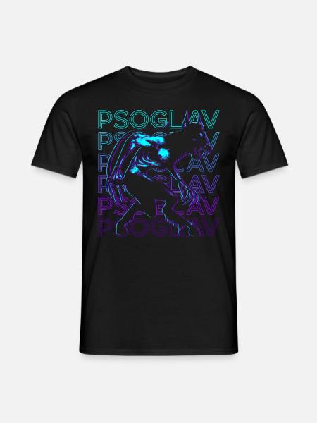 Psoglav Slavic Mythology Retro - Men's T-Shirt - black