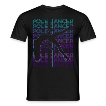 Stangentänzerin Stangentanz Retro - Männer T-Shirt - Schwarz - Vorne - AI Model Male 178 light (178cm)