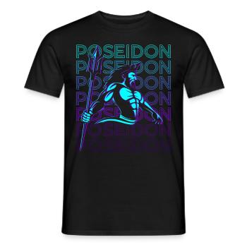 Poseidon Griechischer Gott Griechische Mythologie - Männer T-Shirt - Schwarz - Vorne - AI Model Male 178 light (178cm)
