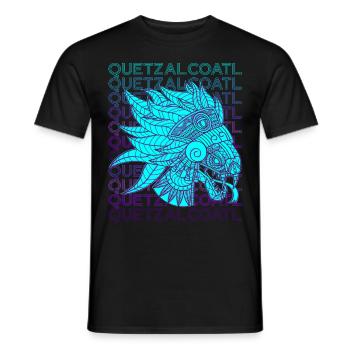 Quetzalcoatl Azteken Gefiederte Schlange Maya Inka - Männer T-Shirt - Schwarz - Vorne - AI Model Male 178 light (178cm)
