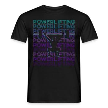 Power Triathlon Powerlifter Rétro - T-shirt homme - noir - Devant - AI Model Male 178 light (178cm)