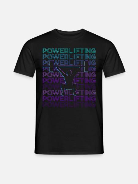 Kraftdreikampf Powerlifter Retro - Männer T-Shirt - Schwarz