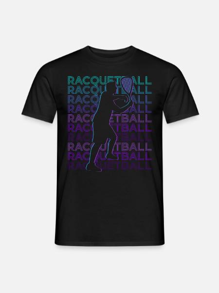 Racquetball Spieler Retro - Männer T-Shirt - Schwarz