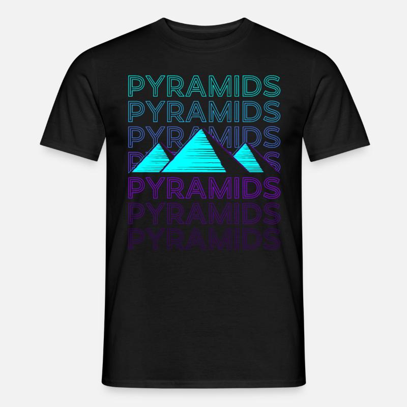 Pyramids Egyptian Pyramid Retro - Men's T-Shirt - black