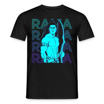 Rama Hindu Gott Hindu Mythologie Antike Hindu Retr - Männer T-Shirt - Schwarz - Vorne - AI Model Male 178 light (178cm)