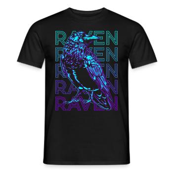 Rabenkrähe Retro - Männer T-Shirt - Schwarz - Vorne - AI Model Male 178 light (178cm)