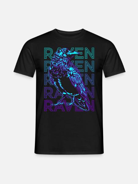 Raven Crow Retro - Men's T-Shirt - black