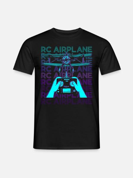 RC Airplane Drone Retro - Men's T-Shirt - black