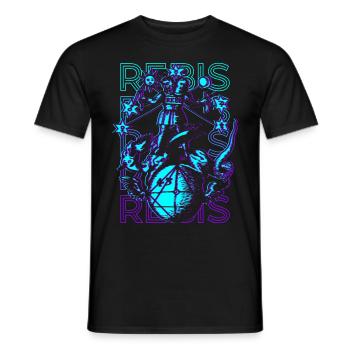 Rebis Alchemy Alchemist Magnum Opus Retro - Men's T-Shirt - black - Front - AI Model Male 178 light (178cm)