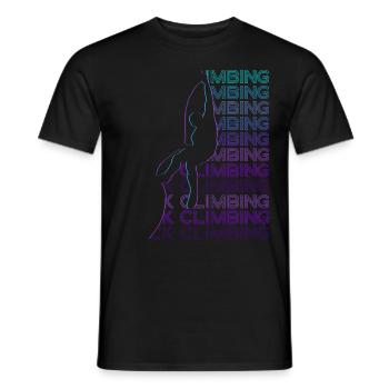 Rock Climbing Rock Climber Retro - Men's T-Shirt - black - Front - AI Model Male 178 light (178cm)