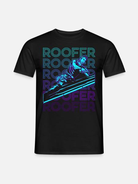 Roofer Roof construction Retro - Men's T-Shirt - black