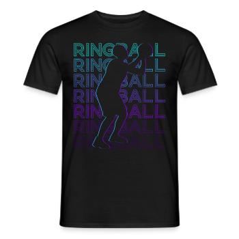 Joueur de Ringball Rétro - T-shirt homme - noir - Devant - AI Model Male 178 light (178cm)