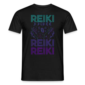 Reiki Healer Spiritual Healing Holistic Healing - Men's T-Shirt - black - Front - AI Model Male 178 light (178cm)