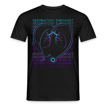 Respiratory Therapist Respiratory Therapy Retro - Men's T-Shirt - black - Front - AI Model Male 178 light (178cm)