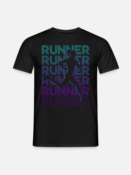 Runners Run Retro - Men's T-Shirt - black