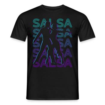 Salsa dancing Salsa dancing Salsa dancer Retro - Men's T-Shirt - black - Front - AI Model Male 178 light (178cm)