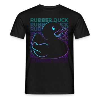Gummi-Ente Retro - Männer T-Shirt - Schwarz - Vorne - AI Model Male 178 light (178cm)