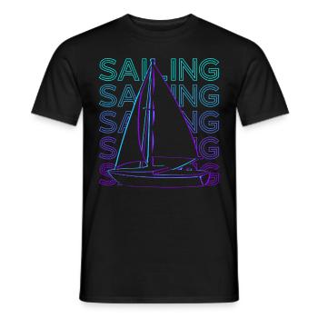 Voile Rétro - T-shirt homme - noir - Devant - AI Model Male 178 light (178cm)