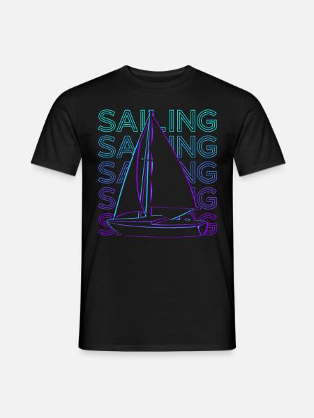 Sailing Retro - Men's T-Shirt - black