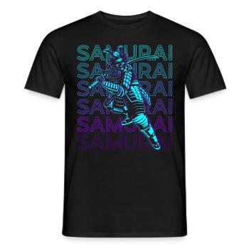 Japanischer Samurai Bushido Krieger Ronin Retro - Männer T-Shirt - Schwarz - Vorne - AI Model Male 178 light (178cm)