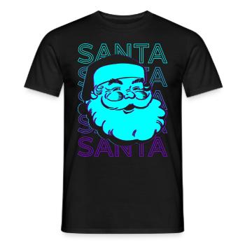 Père Noël Rétro - T-shirt homme - noir - Devant - AI Model Male 178 light (178cm)