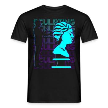 Sculpture Sculptor Retro - Men's T-Shirt - black - Front - AI Model Male 178 light (178cm)