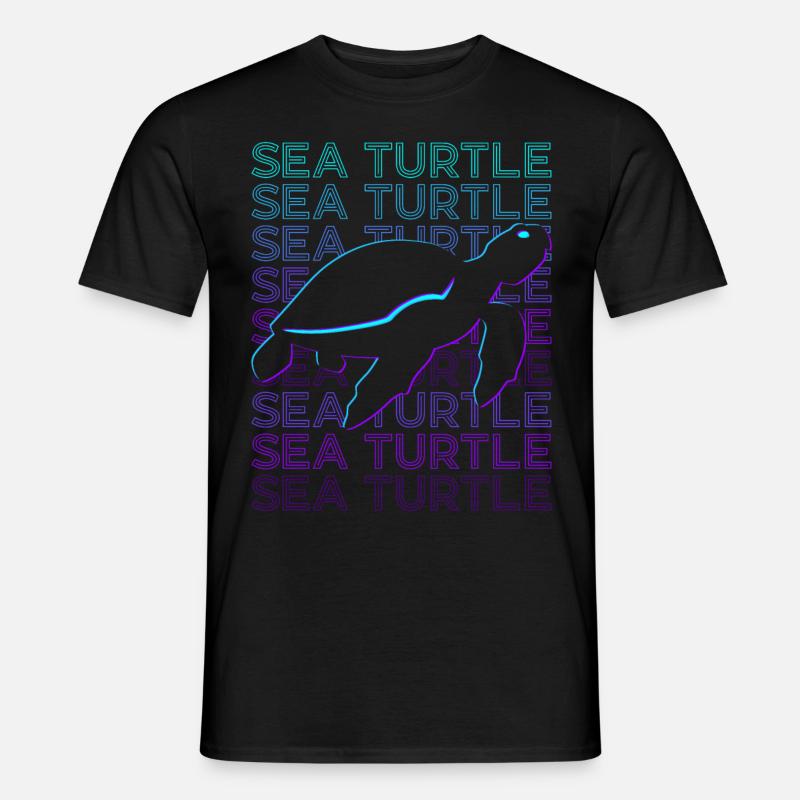 Turtle Retro - Men’s T-shirt - black