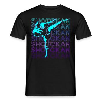 Shotokan Karate Japanese Martial Arts Retro - Men's T-Shirt - black - Front - AI Model Male 178 light (178cm)