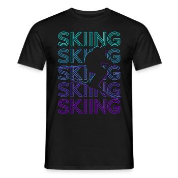 Ski Skieurs Ski Rétro - T-shirt homme - noir - Devant - AI Model Male 178 light (178cm)