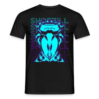 Shoebill Rétro - T-shirt homme - noir - Devant - AI Model Male 178 light (178cm)