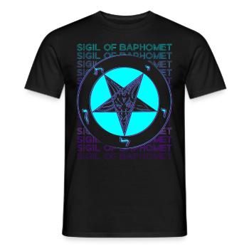 Sceau de Baphomet Pentagram Occult Magic - T-shirt homme - noir - Devant - AI Model Male 178 light (178cm)