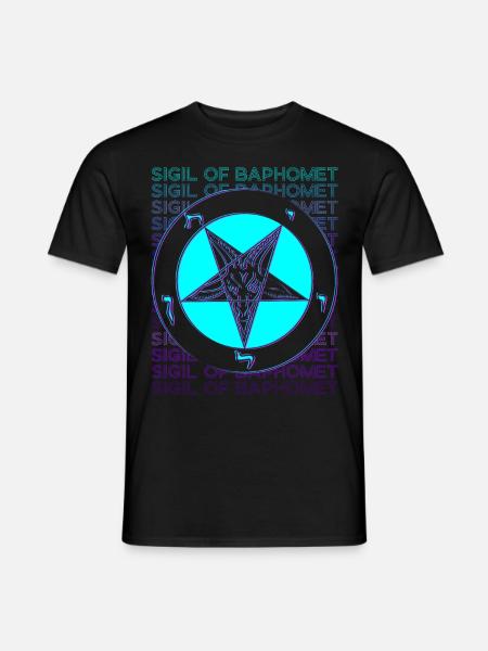 Zegel van Baphomet Pentagram Occulte Magie - Heren T-shirt - zwart